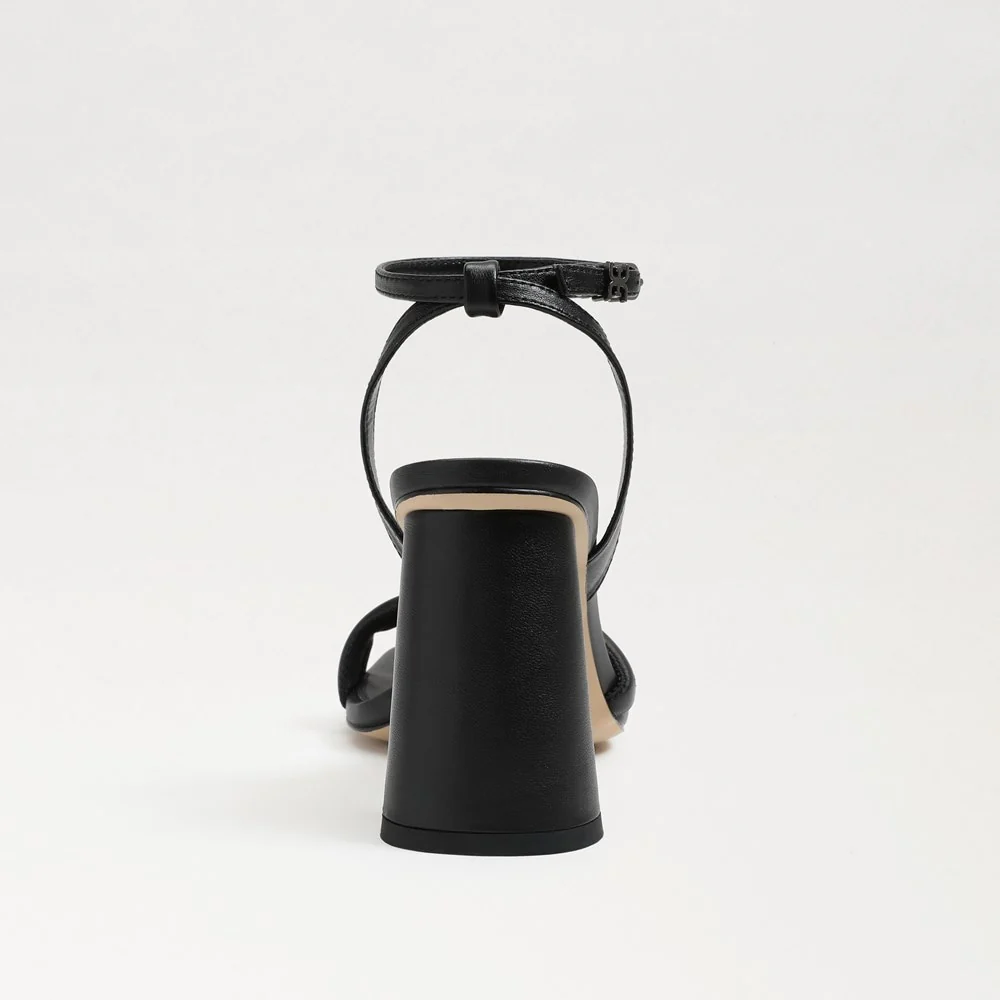 Kia Block Heel Sandal in Black Leather - Image 5