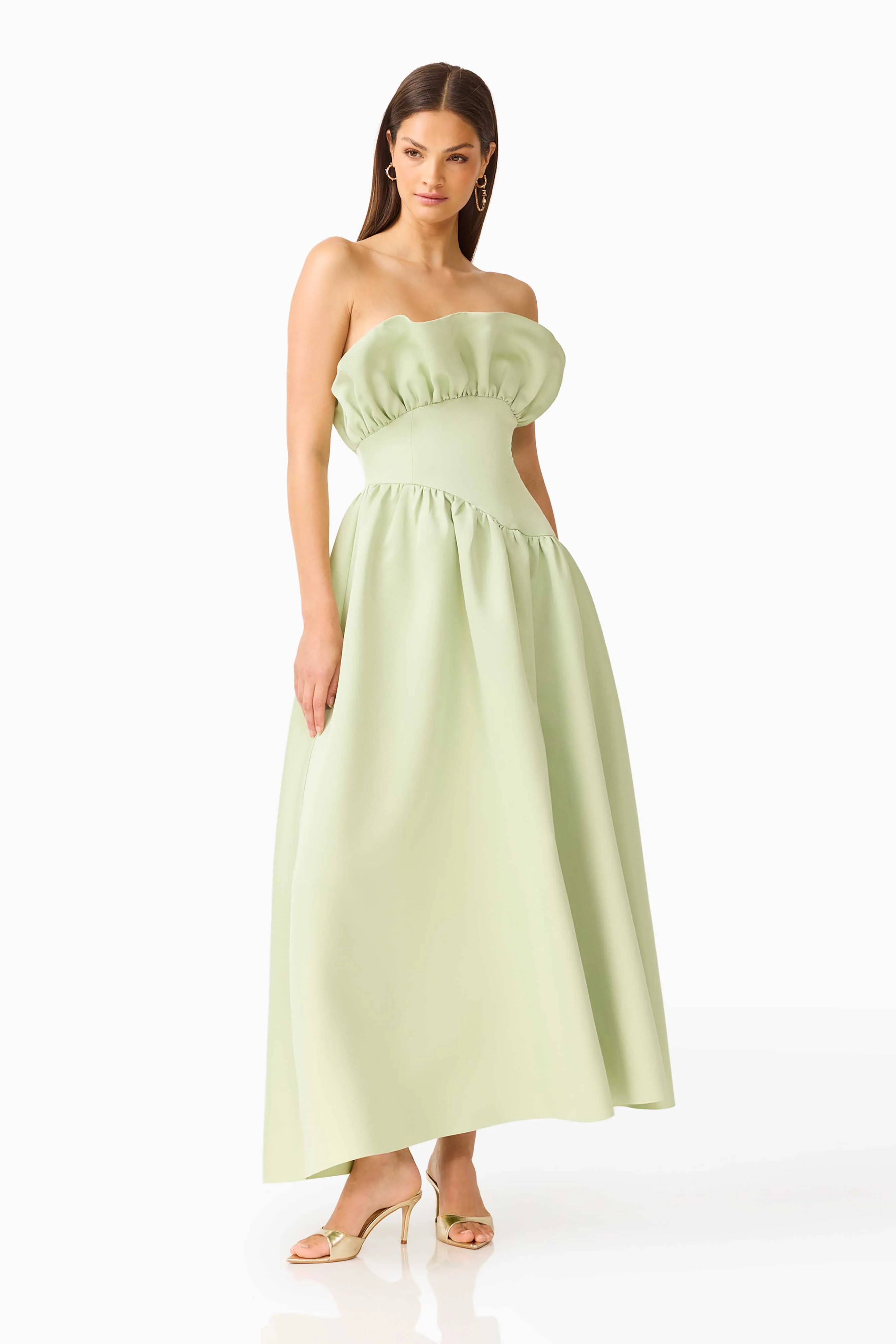 Laurel Sleeveless Maxi Dress in Sage Green - Image 4