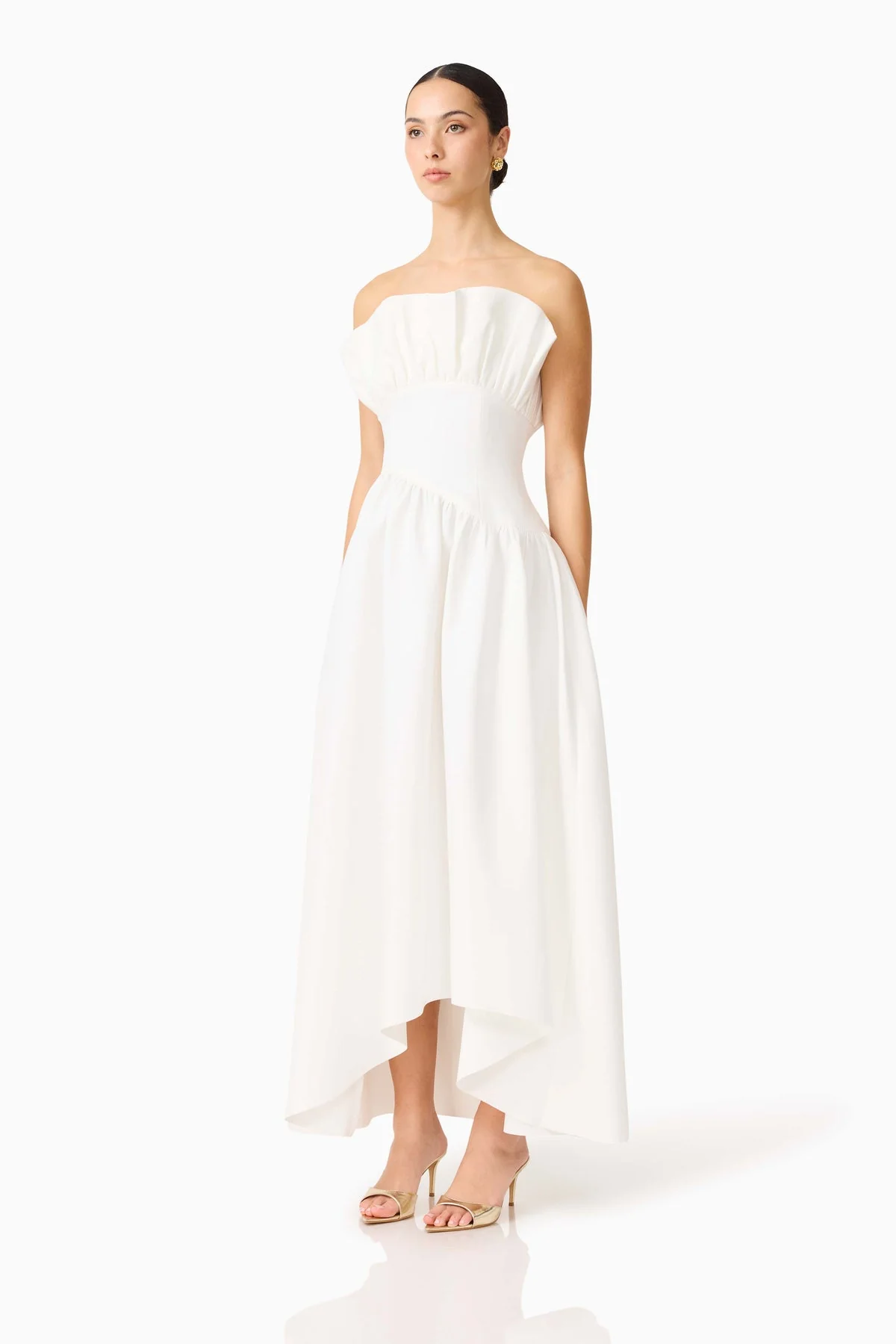 Laurel Sleeveless Maxi Dress in White - Image 4