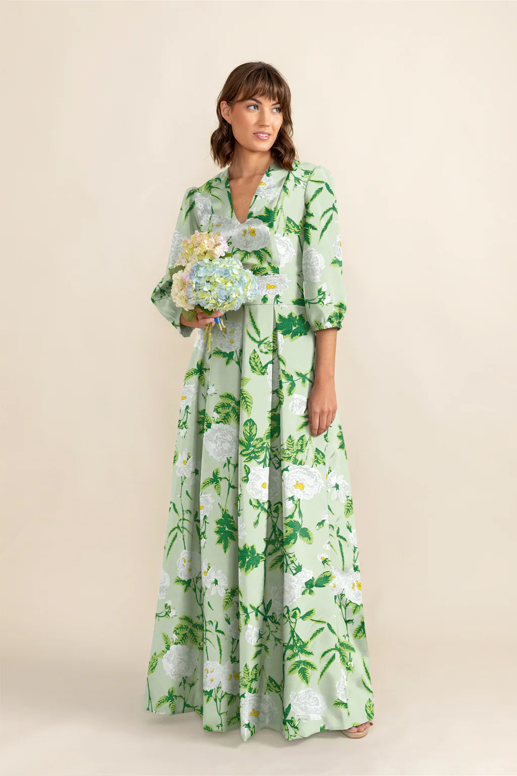 Lola Bodice with Dahlia Skirt in Camellia Jacquard - Image 2