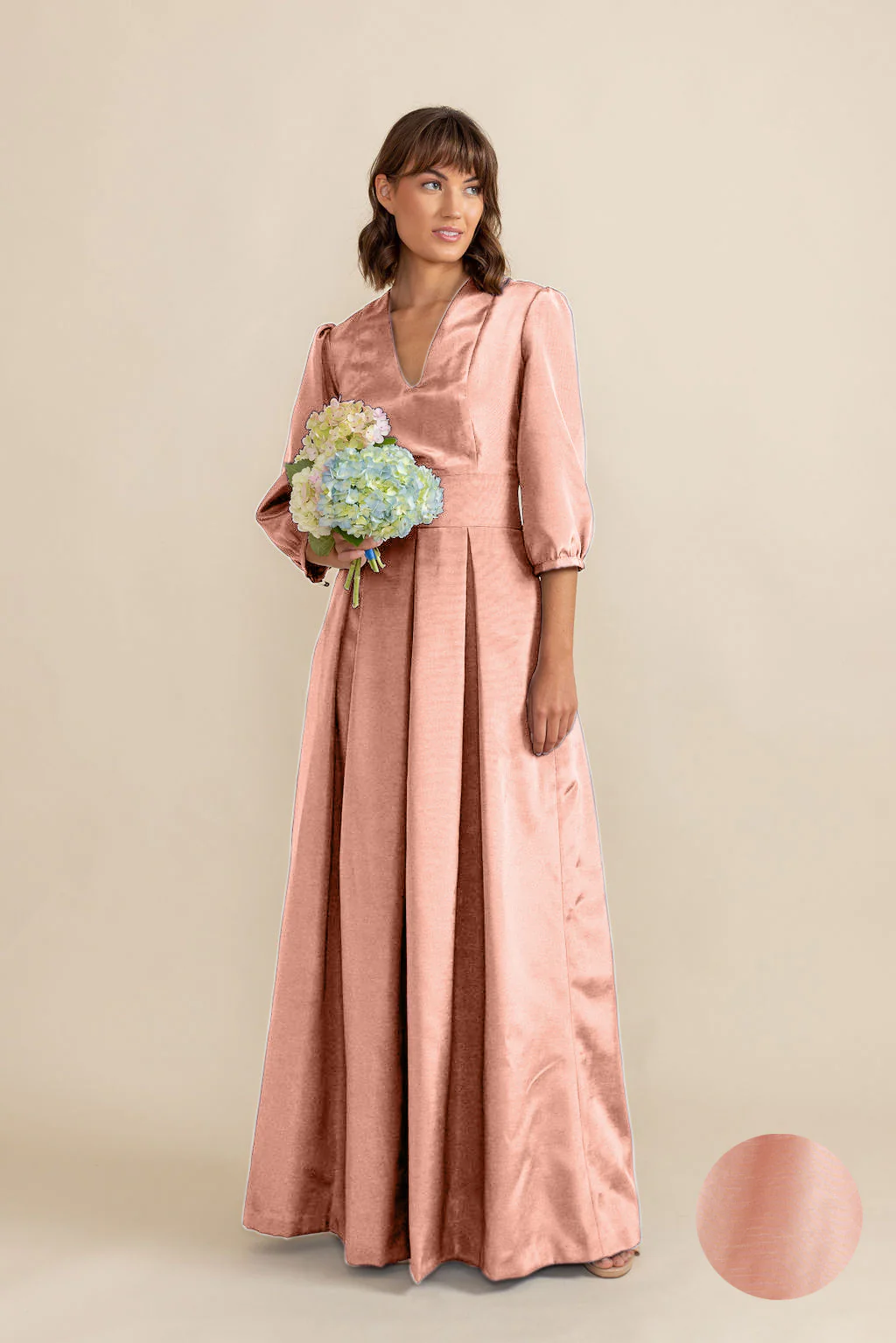 Lola Bodice with Dahlia Skirt in Shantung - Image 10