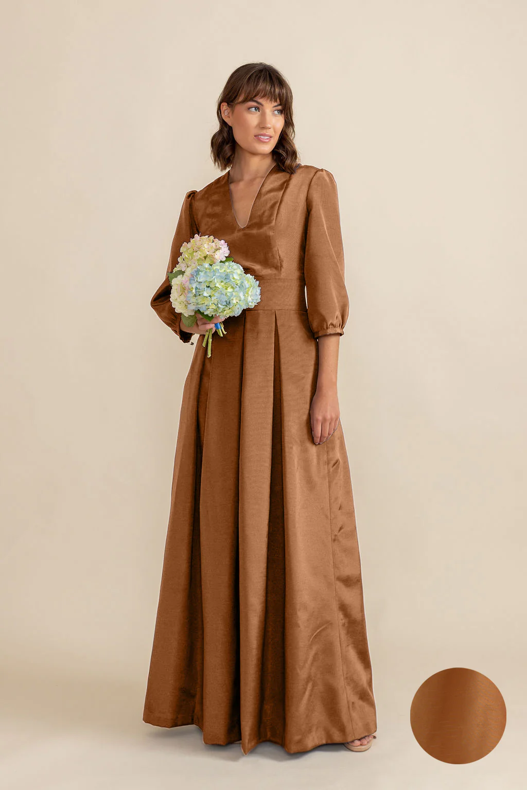 Lola Bodice with Dahlia Skirt in Shantung - Image 11