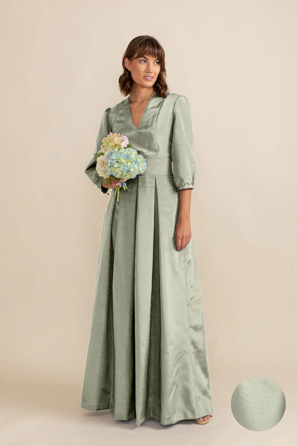 Lola Bodice with Dahlia Skirt in Shantung - Image 12