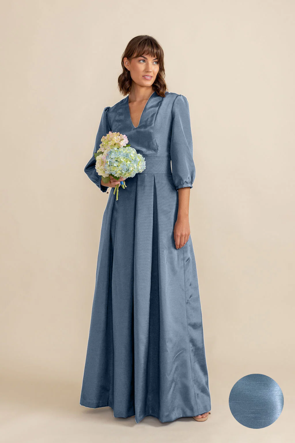 Lola Bodice with Dahlia Skirt in Shantung - Image 15