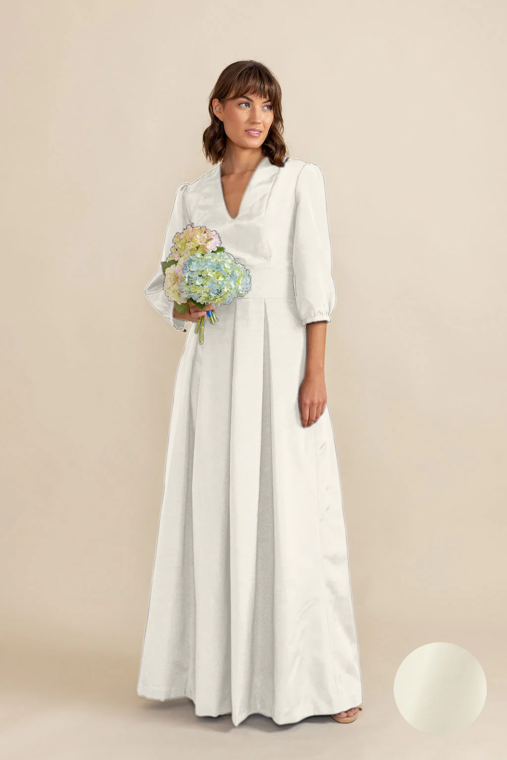Lola Bodice with Dahlia Skirt in Shantung - Image 3