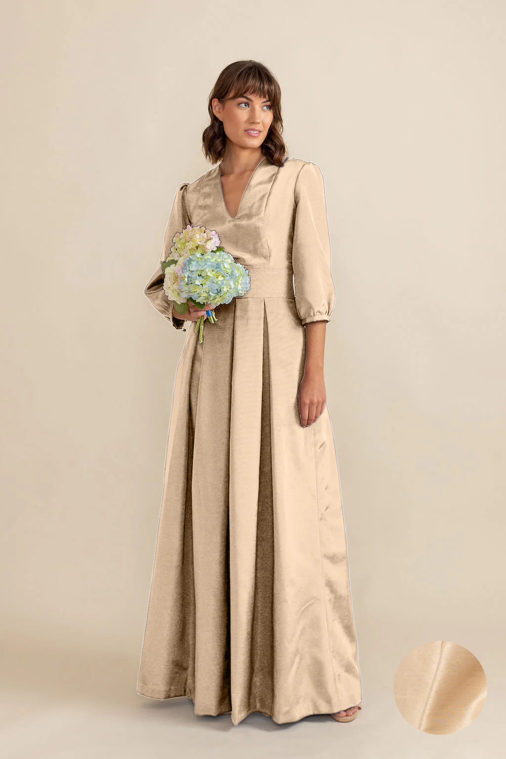 Lola Bodice with Dahlia Skirt in Shantung - Image 4
