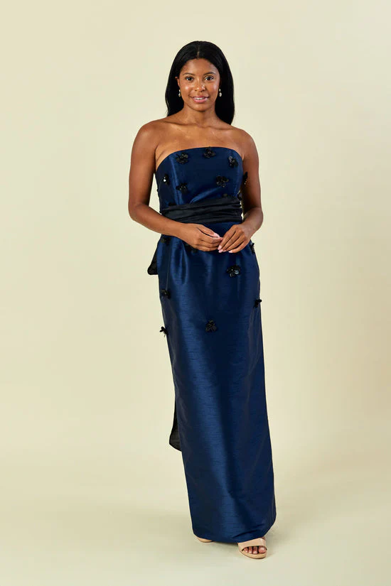 LulaKate Elizabeth Dress in Embellished Shantung - Image 2