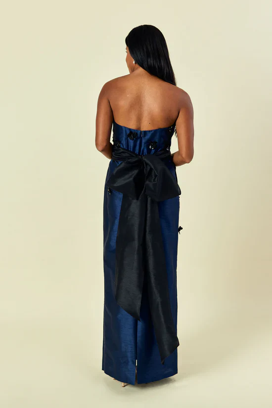LulaKate Elizabeth Dress in Embellished Shantung - Image 3