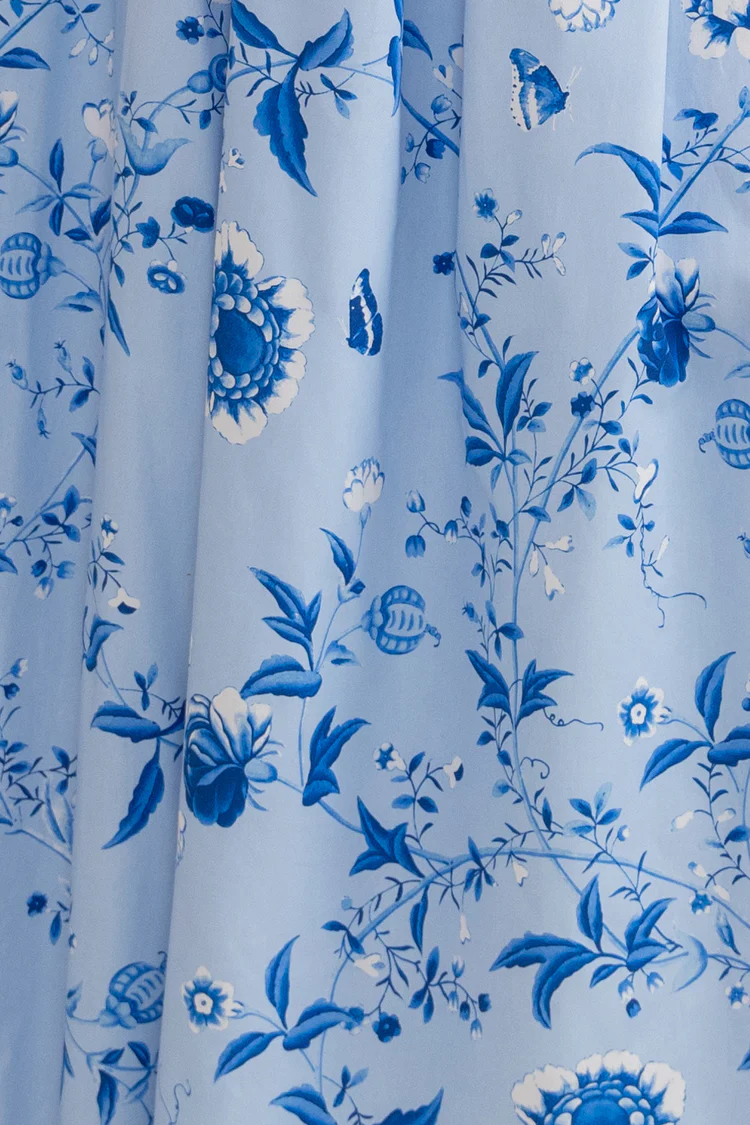 LulaKate Floral Vine Sateen Swatch Card