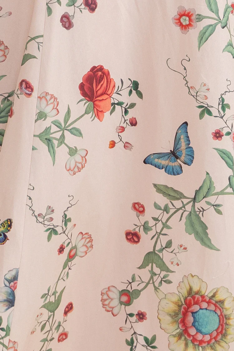 Madelyn Bodice with Dahlia Skirt Long in Floral Vine Sateen - Image 4