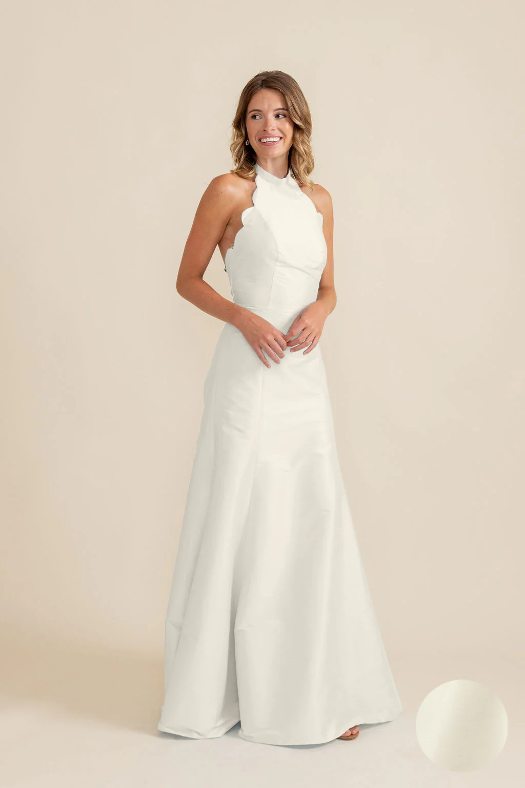 Margot Bodice with Trumpet Skirt in Shantung - Image 2
