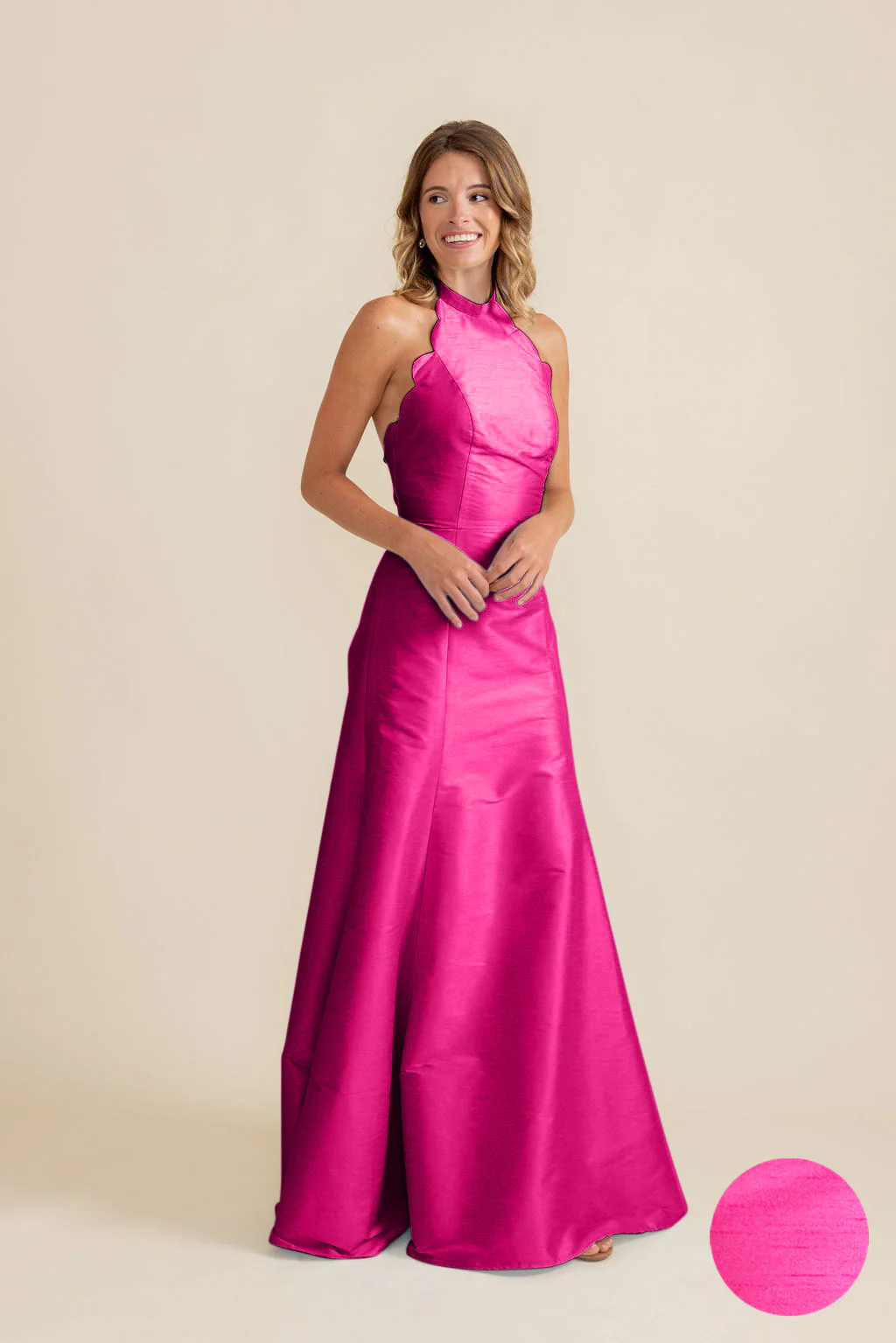 Margot Bodice with Trumpet Skirt in Shantung - Image 6