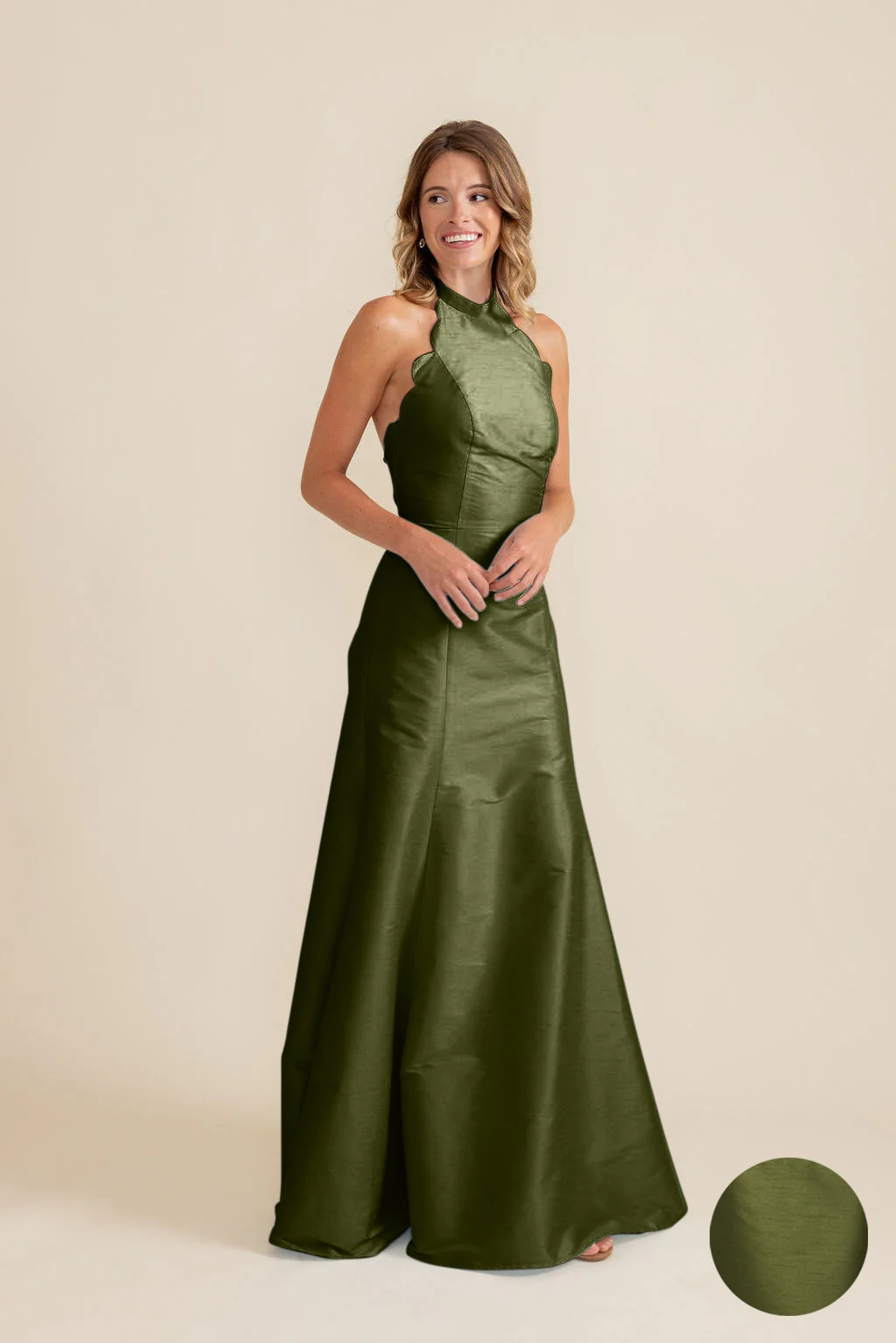 Margot Bodice with Trumpet Skirt in Shantung - Image 9