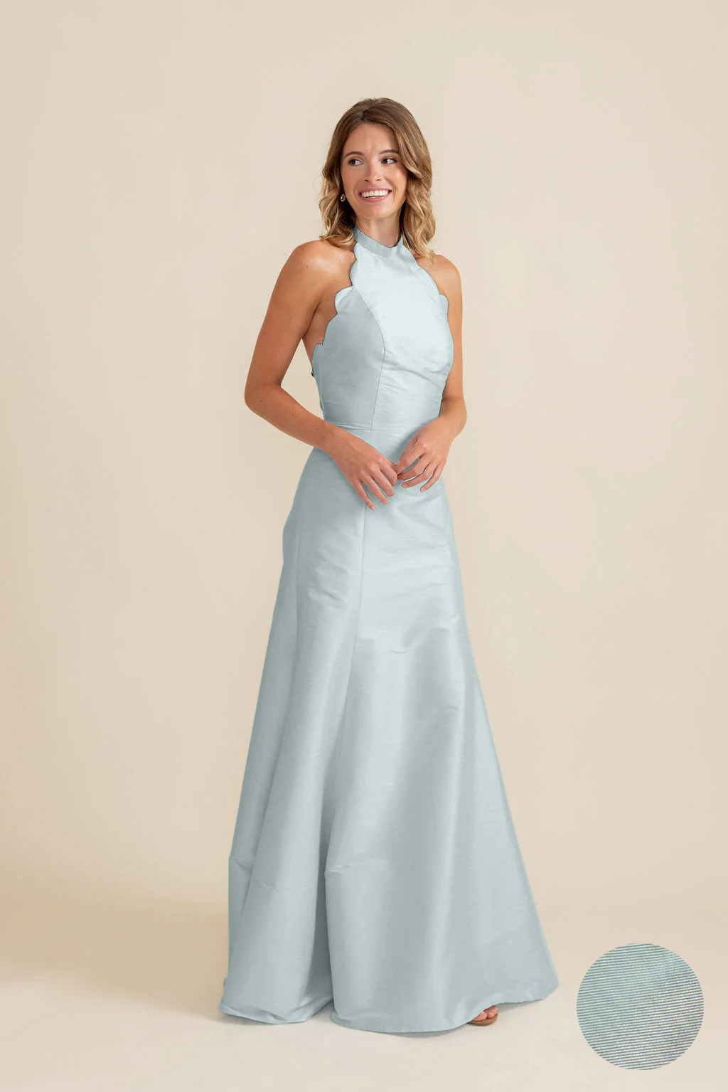 Margot Bodice with Trumpet Skirt in Drapey Bengaline