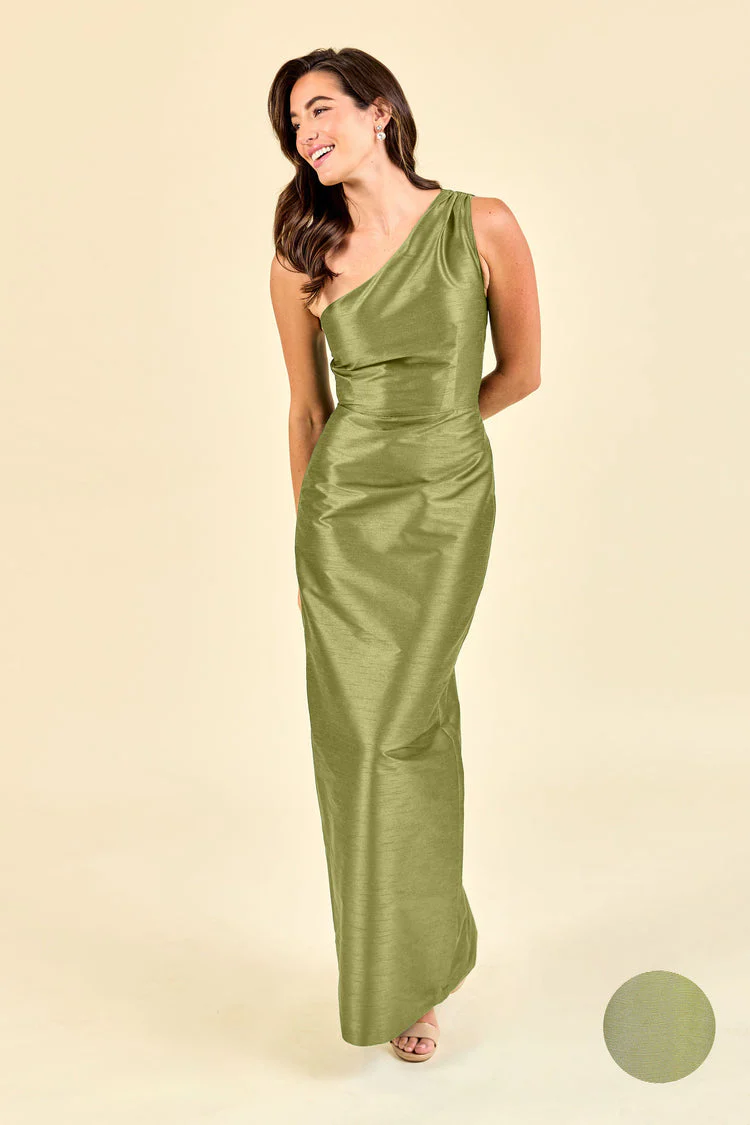 Marissa Bodice with Straight Skirt in Drapey Bengaline
