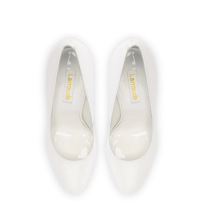 Michelle Pump In White Patent Leather - Image 3