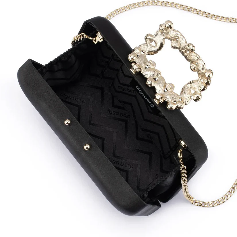 Olga Berg Margalit Crystal Lock Clutch - Image 4