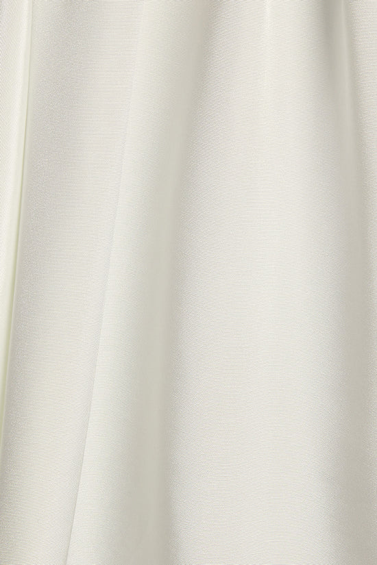 Eva Bodice with Straight Skirt Tea Length Little White Dress - Image 5