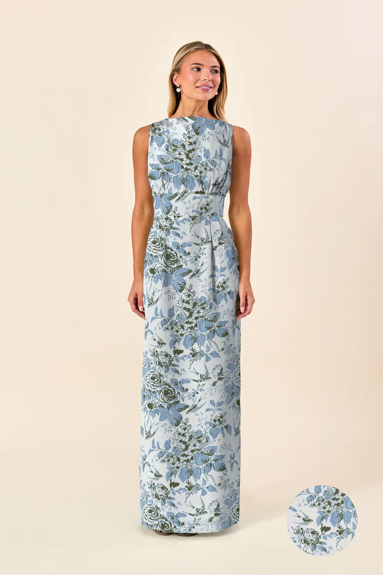 Sabrina Bodice with Straight Skirt in Garden Flora - Image 3