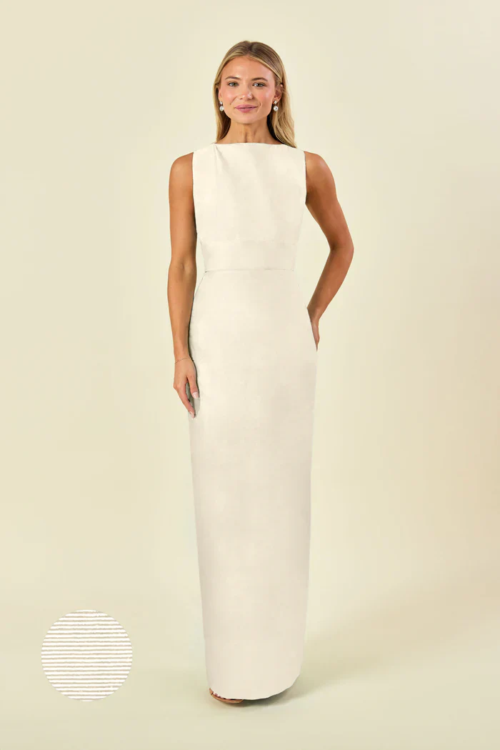 Sabrina Bodice with Straight Skirt in Drapey Bengaline - Image 2