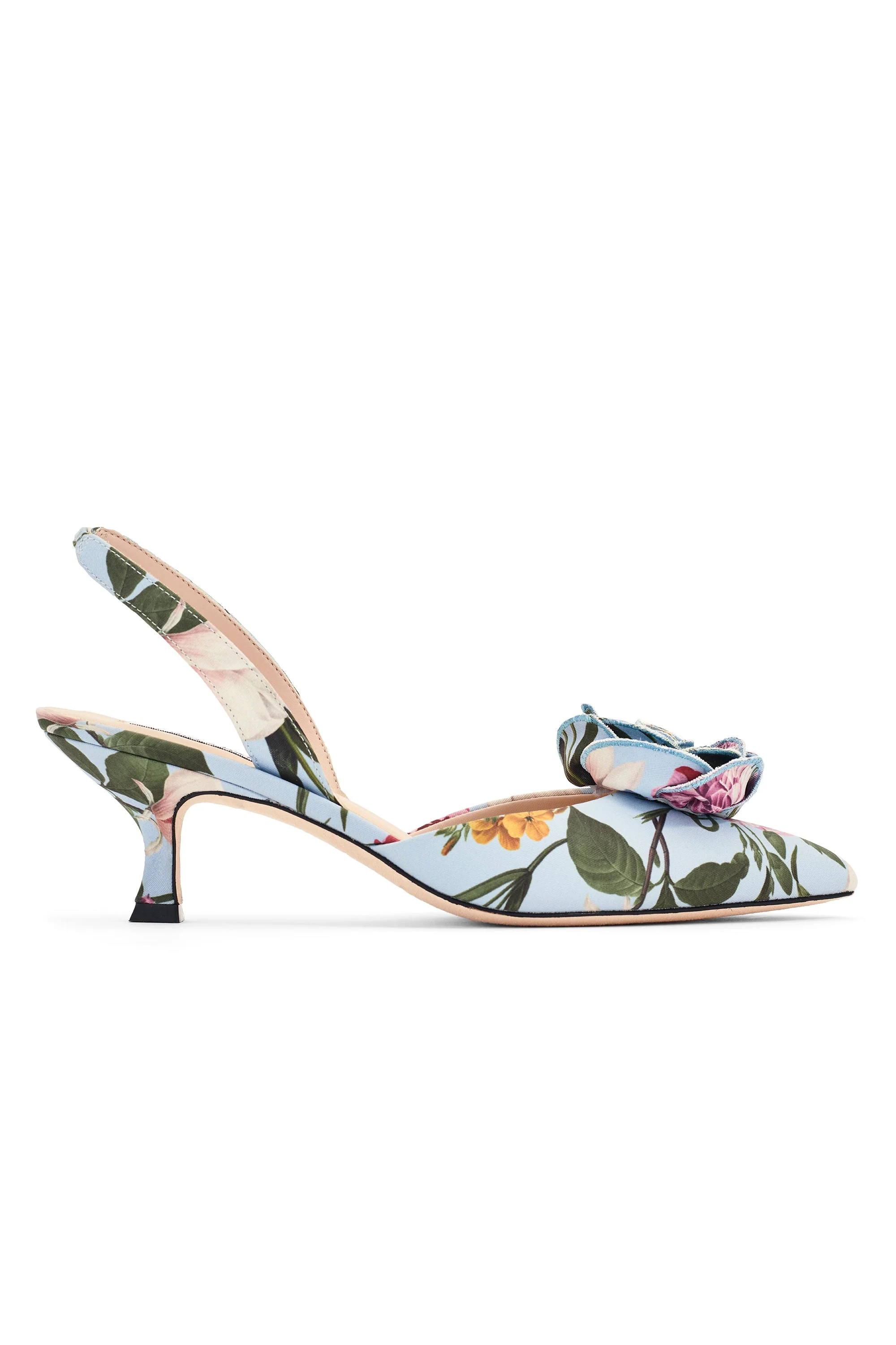Sachin & Babi Carnegie Kitten Heel in Glacial Blue Blossoms - Image 3