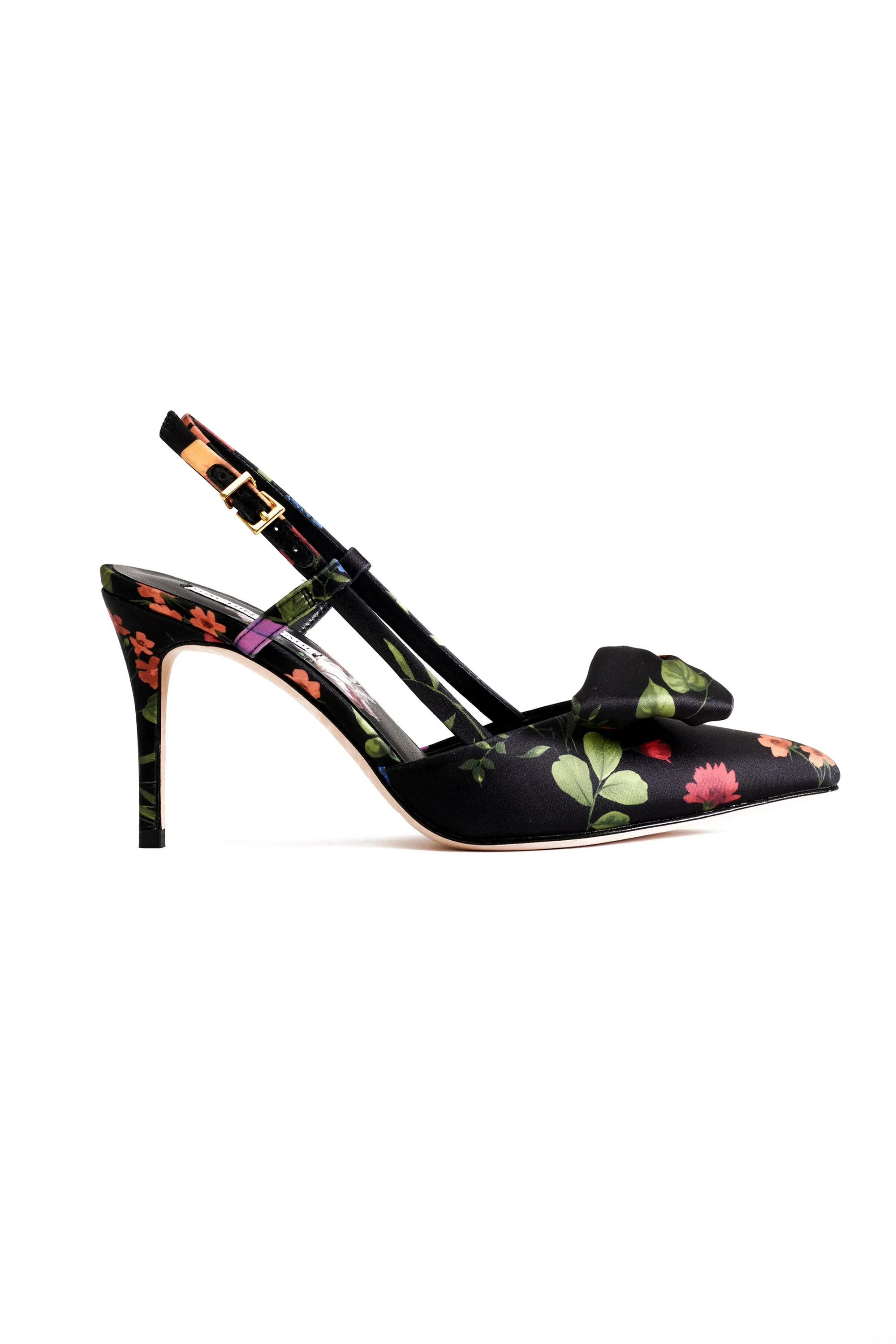Sachin & Babi Lenox Obi-Bow Slingback in Noir Wildflower - Image 3