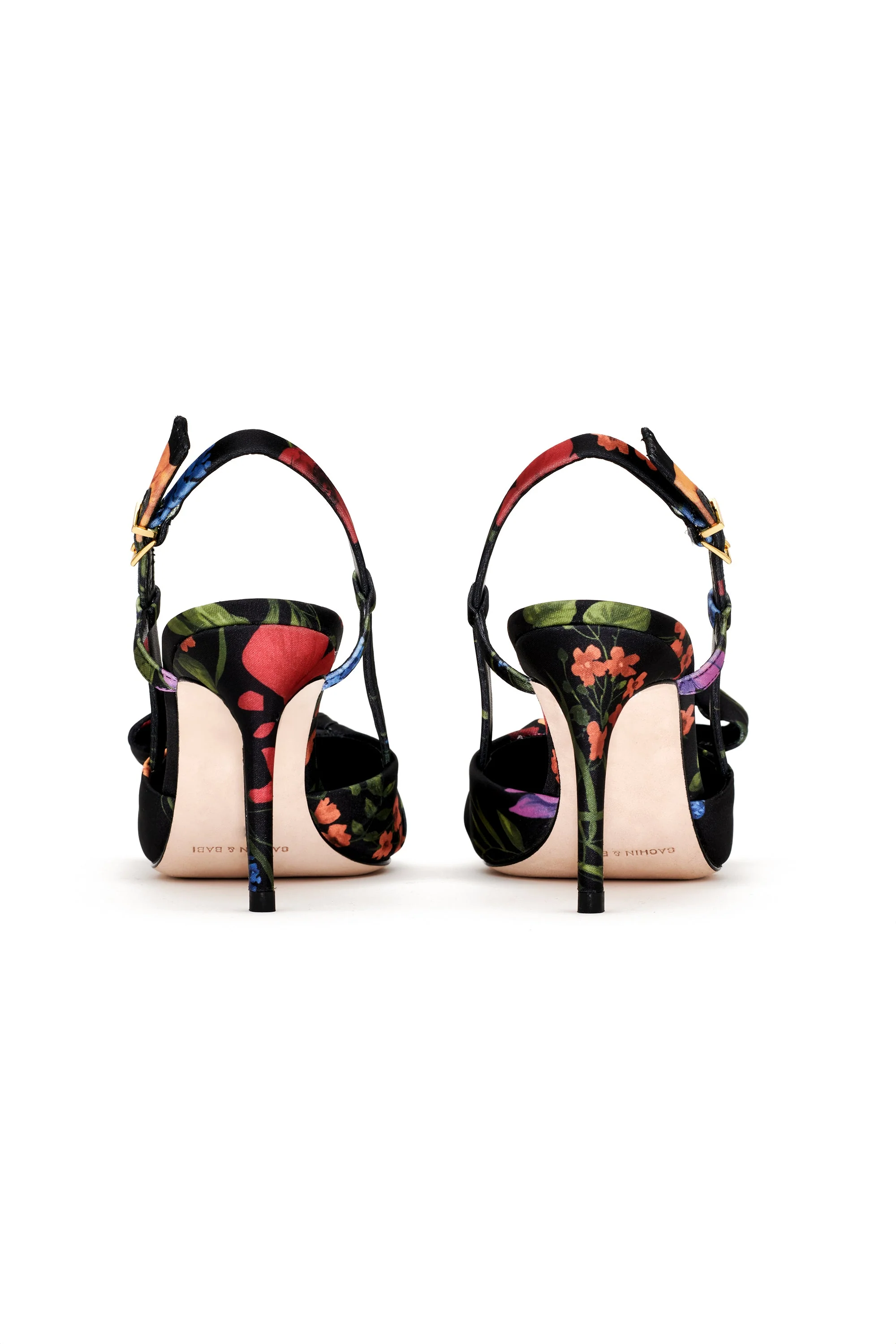 Sachin & Babi Lenox Obi-Bow Slingback in Noir Wildflower - Image 4
