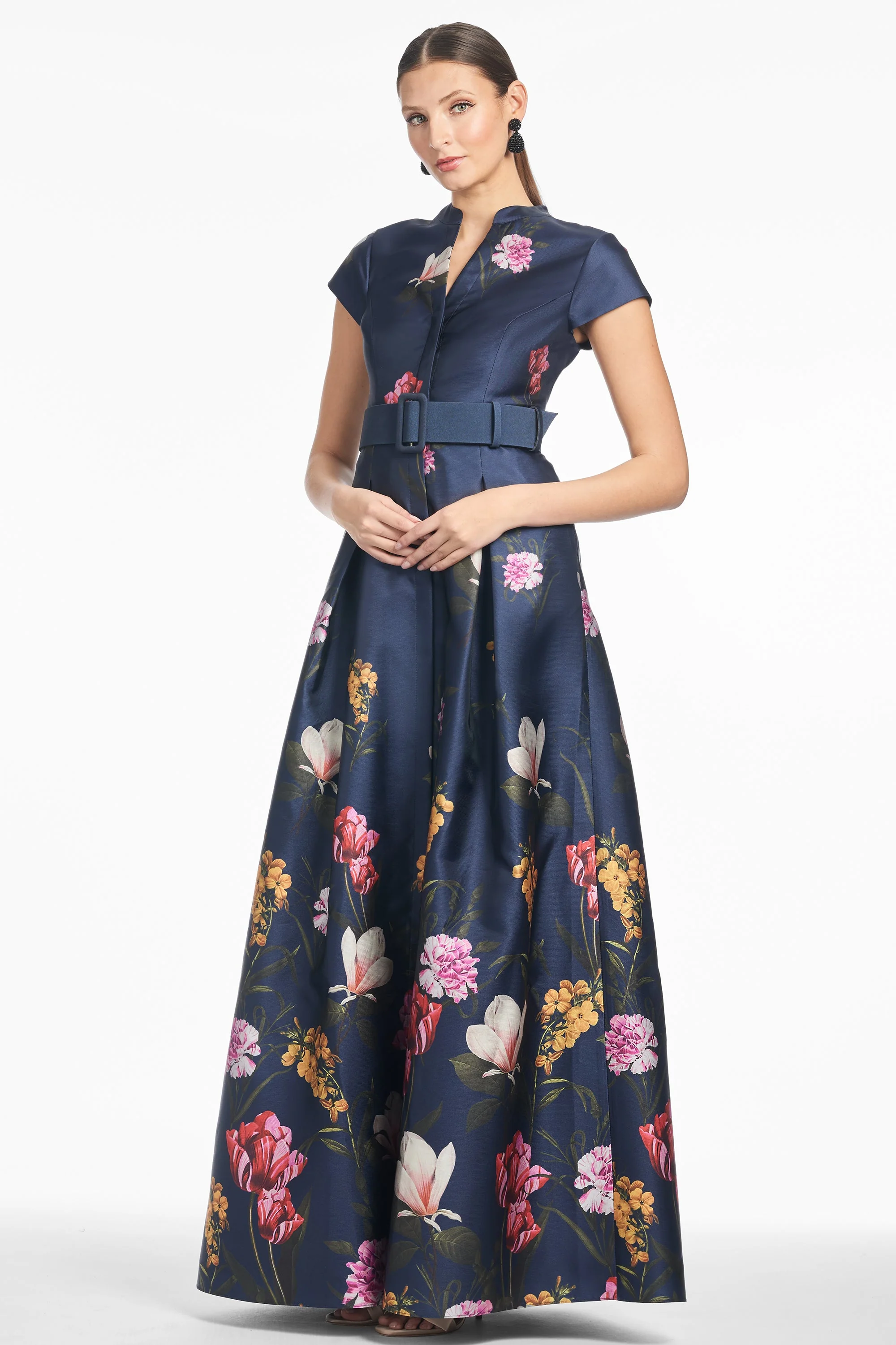 Sachin & Babi Marta Gown in Dark Midnight Garden - Image 3
