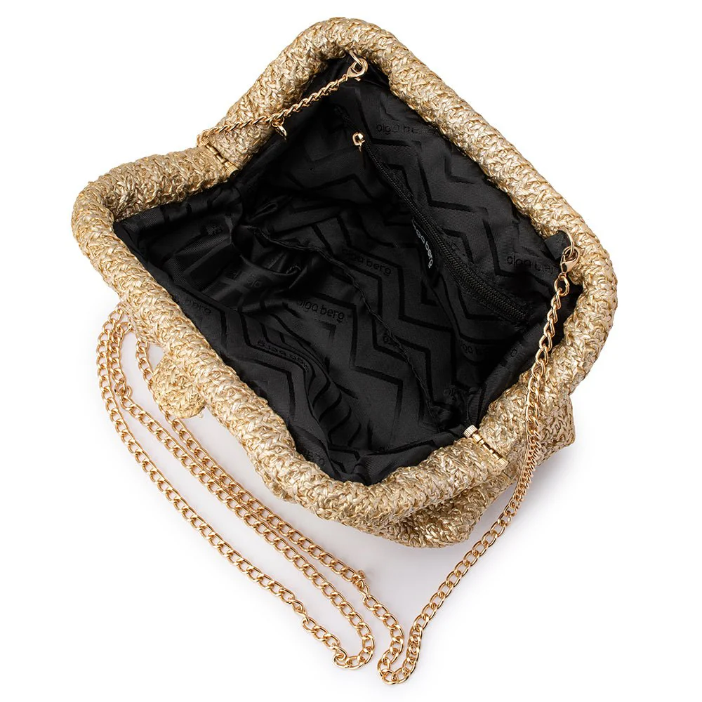 STEVIE PLEATED WOVEN CLUTCH - Image 3